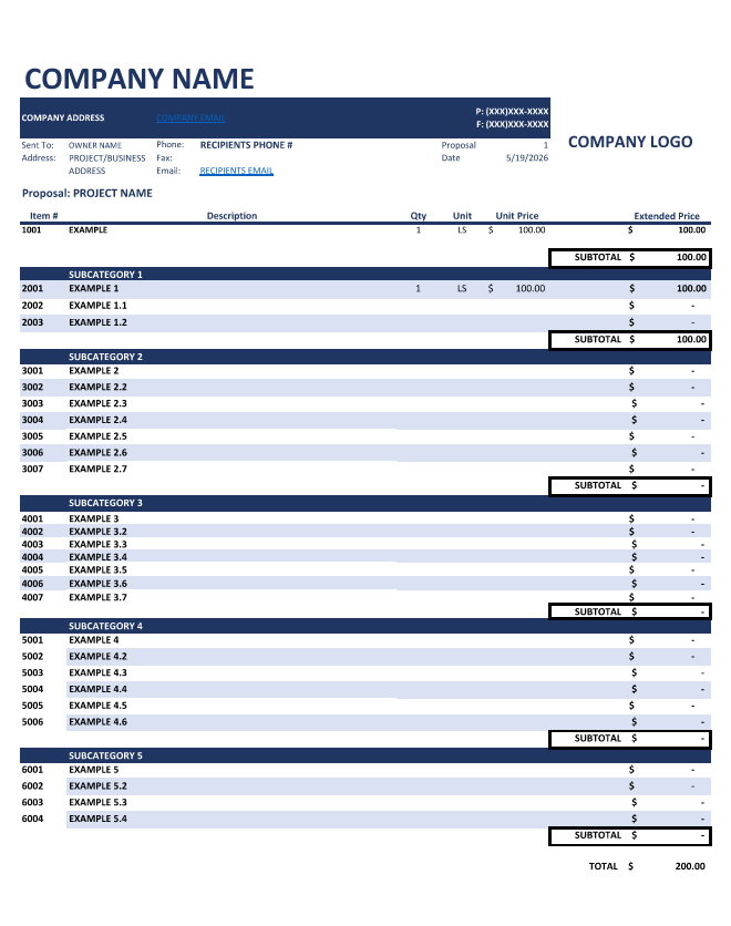 Detailed Proposal Form